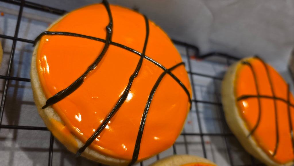 Vanilla bean sugar cookies with royal icing