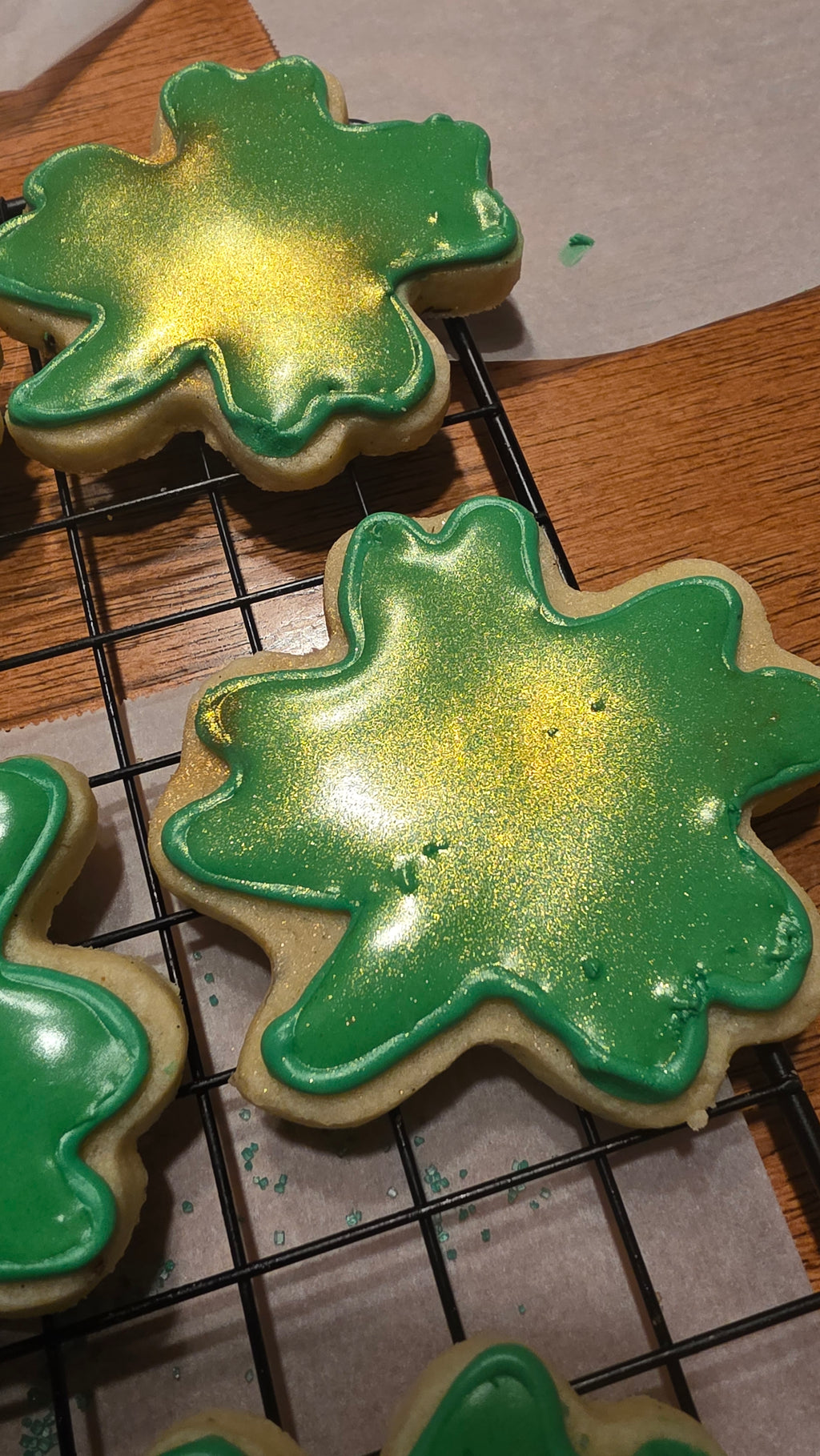 Vanilla bean sugar cookies with royal icing