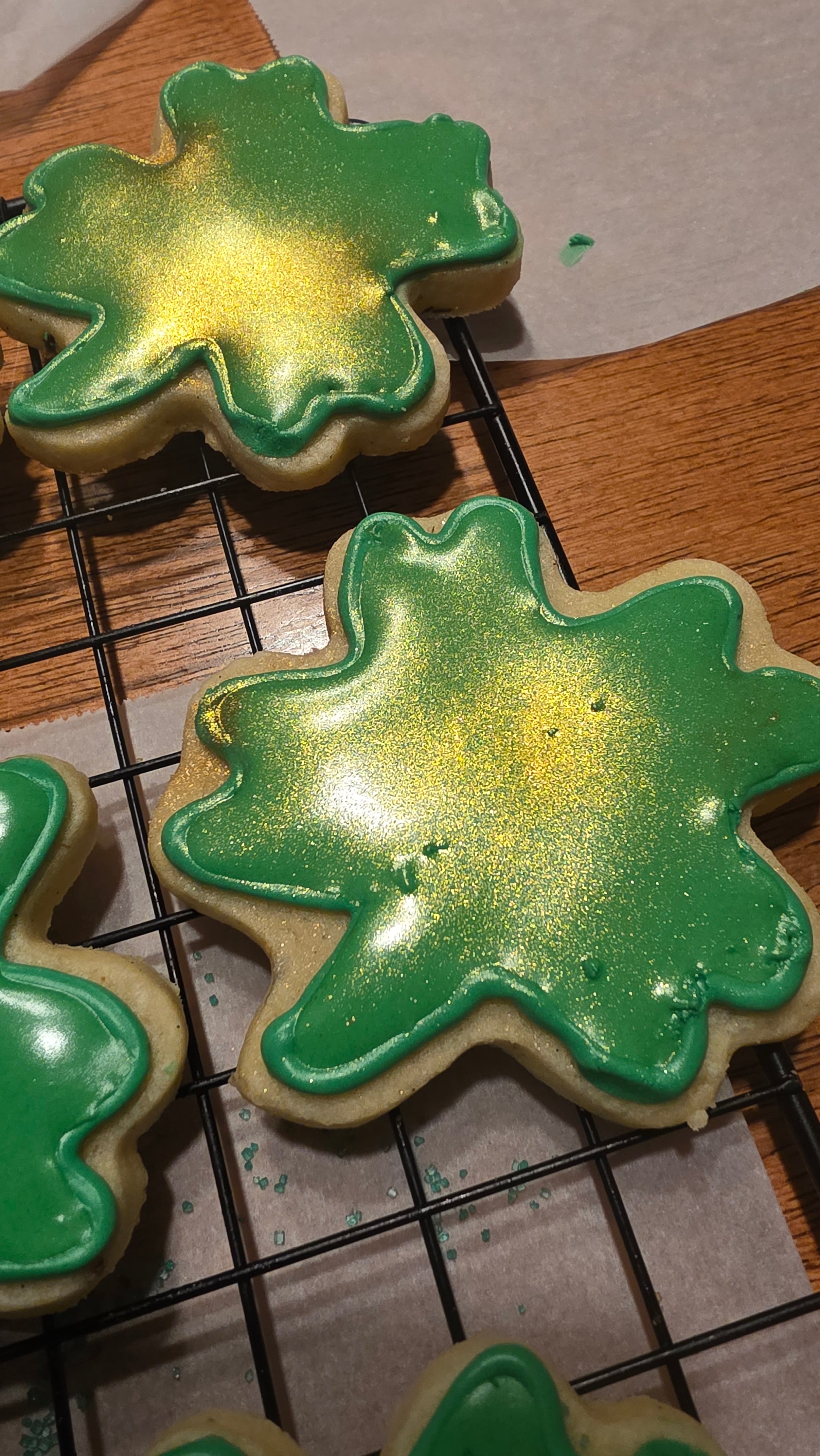 Vanilla bean sugar cookies with royal icing